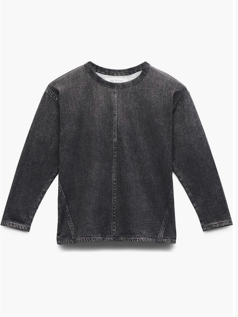 NWT Rag & Bone Kids Mini Miramar French Terry Tee inn Faded Black; Size 9/10 Y